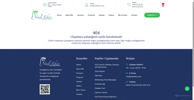 Security scan screenshot of https://nazliekici.pages.dev/en/gallery
