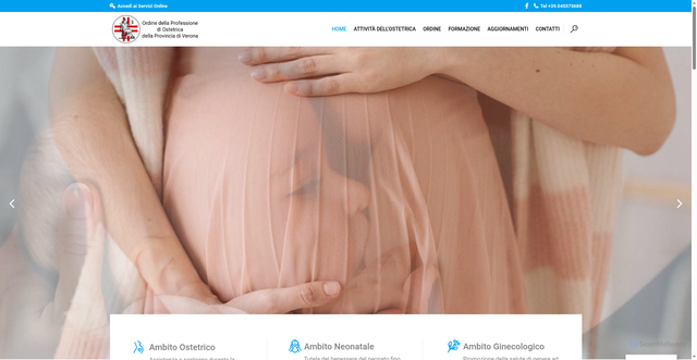 Security scan screenshot of https://www.ostetricheverona.it/