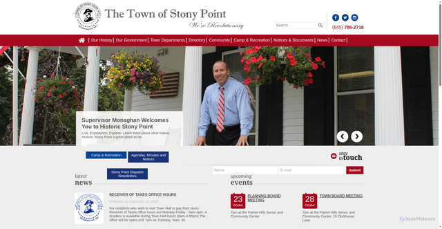 Security scan screenshot of https://www.stonypointny.gov/