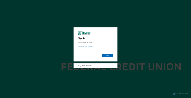 Security scan screenshot of https://towerfcu.pvcloud.com