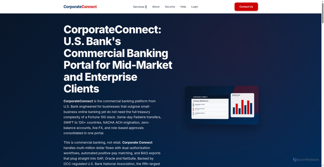 Security scan screenshot of https://corporatconnect.gr.com/