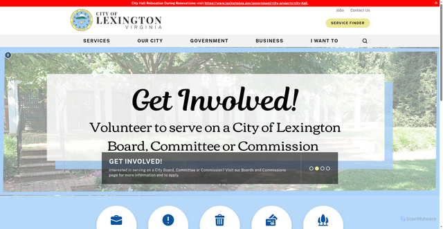 Security scan screenshot of https://www.lexingtonva.gov/