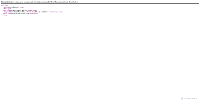 Security scan screenshot of https://wild-sweet-watch.media.strapiapp.com