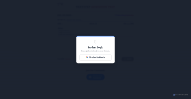 Security scan screenshot of https://examturnamentpage-gv1or1ozil.edgeone.app/
