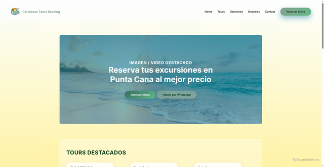 Security scan screenshot of http://caribbeantoursbooking.com/