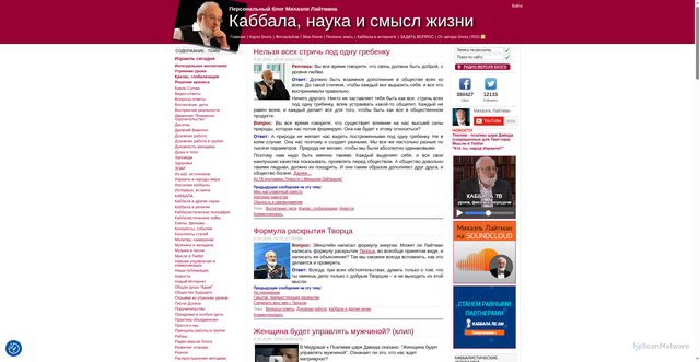 Security scan screenshot of https://www.laitman.ru