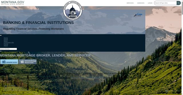 Security scan screenshot of https://banking.mt.gov/MortgageConsumerFinance/mortgage
