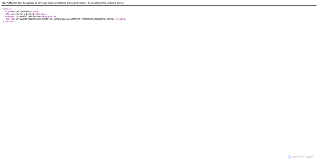 Security scan screenshot of https://speedys3-hb.s3.amazonaws.com