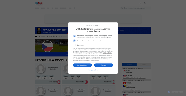 Security scan screenshot of https://kannada.mykhel.com/football/fifa-world-cup-2026-czechia-squad-tps460-lg40/