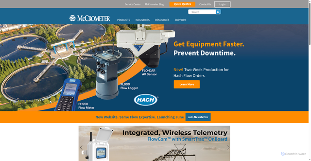 Security scan screenshot of https://www.mccrometer.com