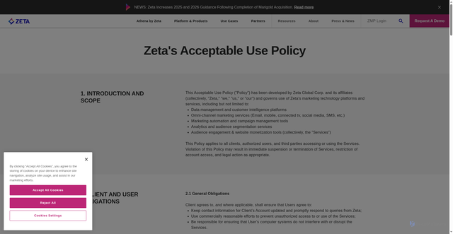 Security scan screenshot of https://investors.zetaglobal.com/overview/default.aspx