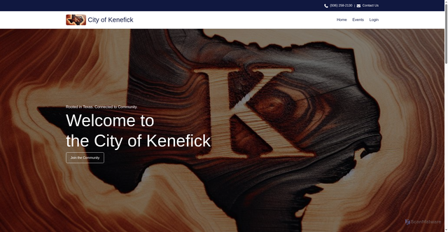 Security scan screenshot of https://cityofkenefick.gov/