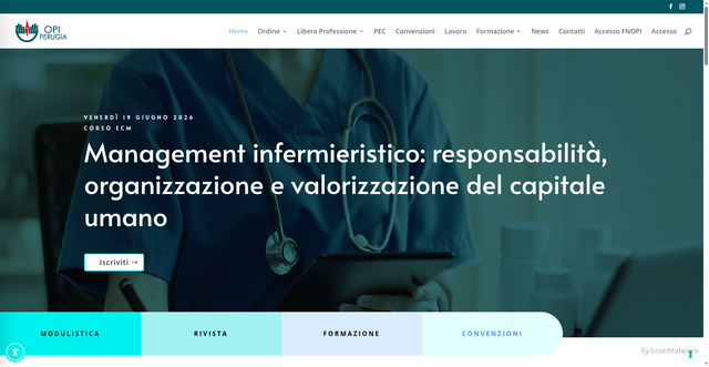 Security scan screenshot of https://www.opiperugia.it
