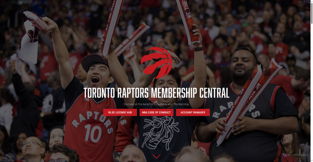 Security scan screenshot of https://members.raptors.com/