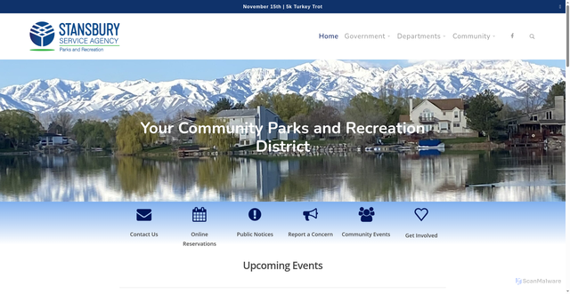 Security scan screenshot of https://stansburypark.gov/