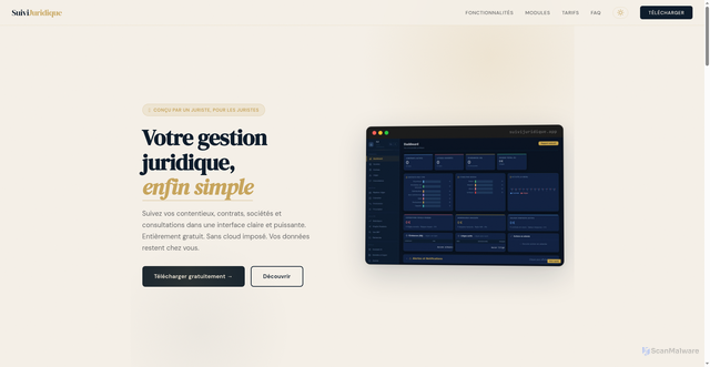 Security scan screenshot of https://suivi-juridique.fr/