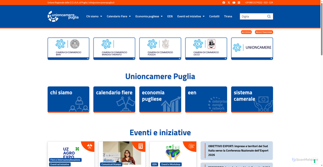 Security scan screenshot of https://www.unioncamerepuglia.it