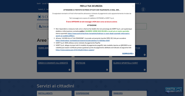 Security scan screenshot of https://www.sorit.it/