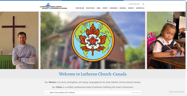 Security scan screenshot of https://lutheranchurchcanada.ca