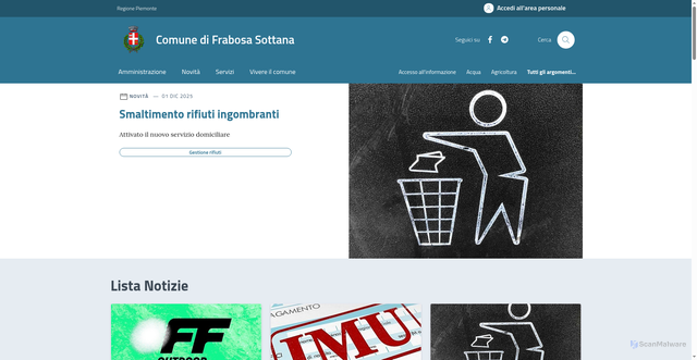 Security scan screenshot of https://www.comune.frabosa-sottana.cn.it