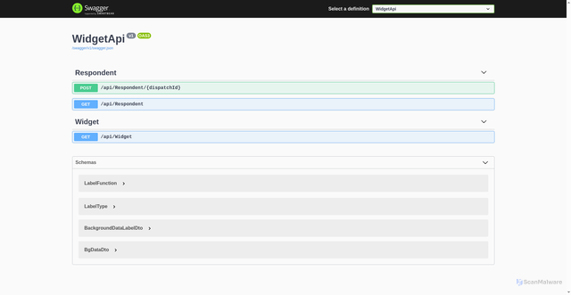Security scan screenshot of https://widget-api.netigate.se/