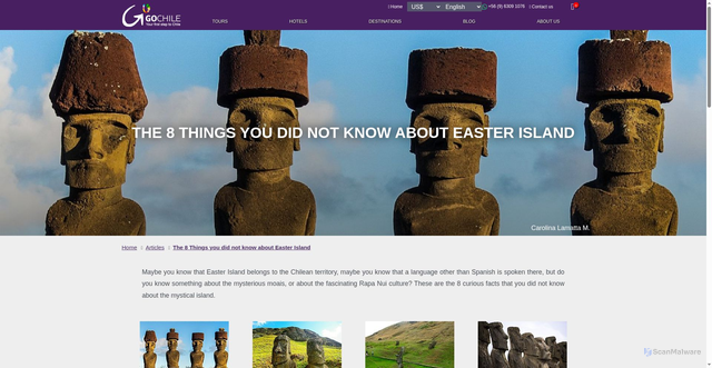 Security scan screenshot of https://www.gochile.cl/en/articles/the-8-things-you-did-not-know-about-easter-island.htm