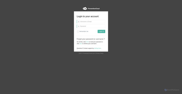 Security scan screenshot of https://preventioncloud.com