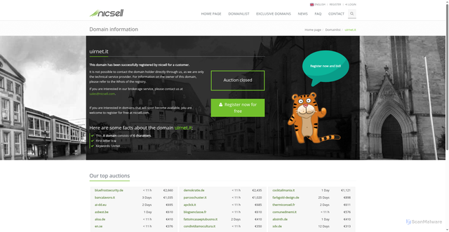 Security scan screenshot of https://www.uirnet.it