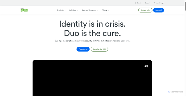 Security scan screenshot of https://api-601dbcec.duosecurity.com
