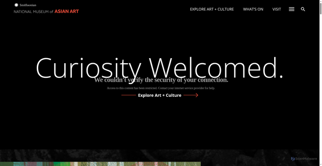 Security scan screenshot of https://archive.asia.si.edu