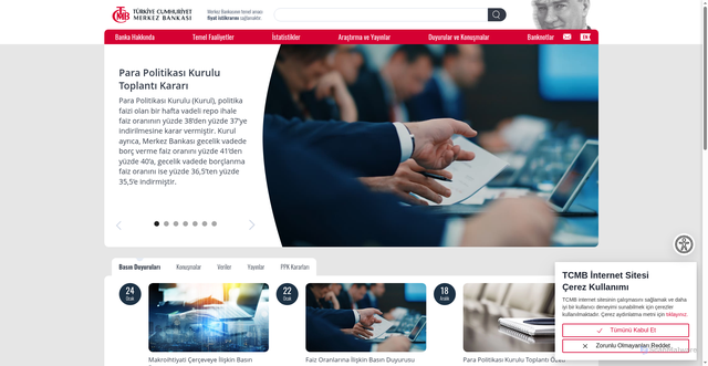 Security scan screenshot of https://tcmb.gov.tr