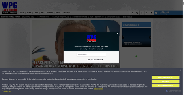 Security scan screenshot of https://wpgtalkradio.com/ixp/385/p/tracy-morgan-rehabilitation-award/