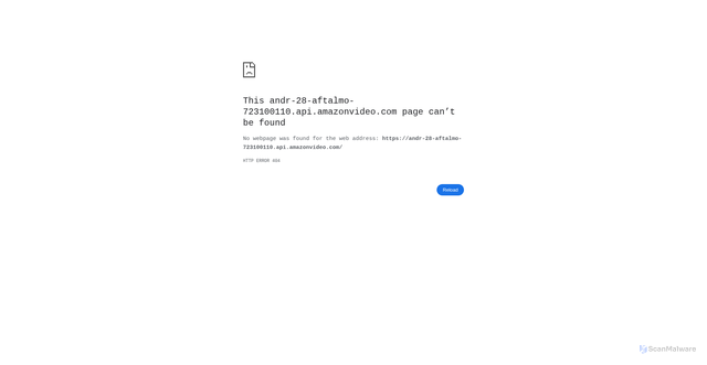 Security scan screenshot of https://andr-28-aftalmo-723100110.api.amazonvideo.com
