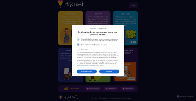 Security scan screenshot of https://letsdraw.it