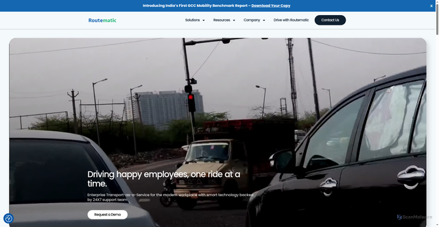Security scan screenshot of https://routematic.com