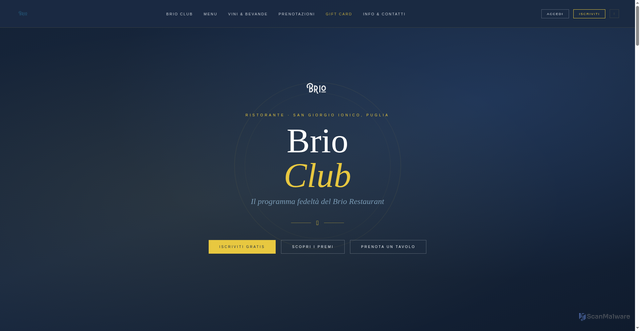 Security scan screenshot of https://brio-club.pages.dev/