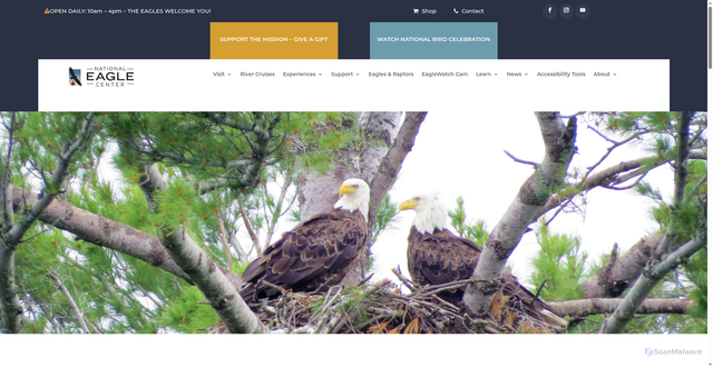 Security scan screenshot of https://www.nationaleaglecenter.org/learn/faq/