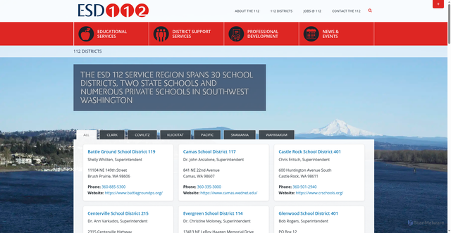 Security scan screenshot of https://www.esd112.org/schooldistricts/