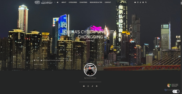 Security scan screenshot of https://thetravelfugitive.com/chinas-cyberpunk-city-chongqing
