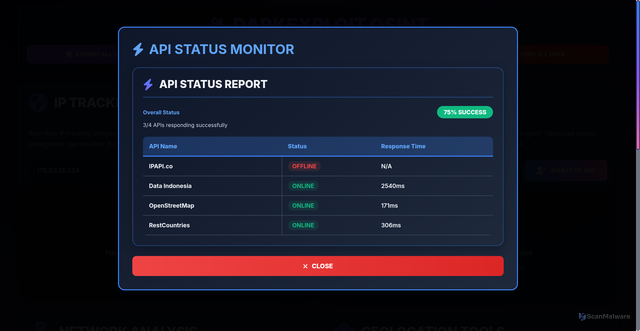 Security scan screenshot of https://osint-framework-suh2mcciiq.edgeone.dev/