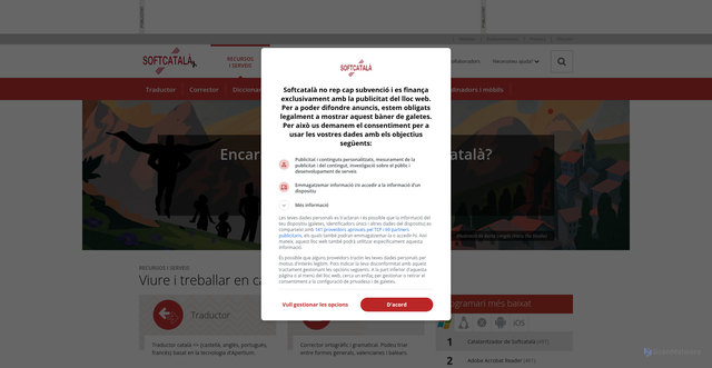 Security scan screenshot of https://softcatala.org