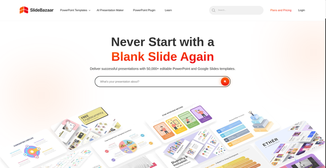 Security scan screenshot of https://slidebazaar.com
