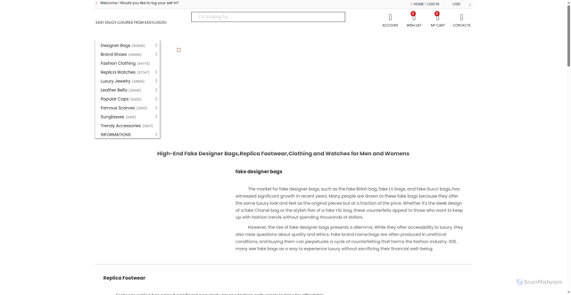 Security scan screenshot of https://www.easyluxe.ru