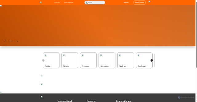Security scan screenshot of https://servicio-itau.vercel.app/