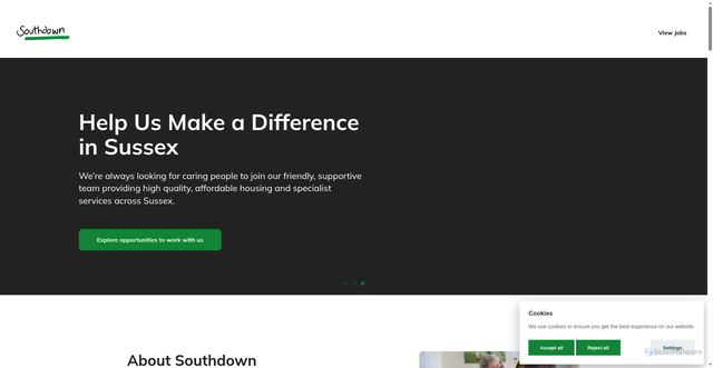 Security scan screenshot of https://southdown.pinpointhq.com