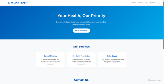 Security scan screenshot of https://khurana-health-site.pages.dev/