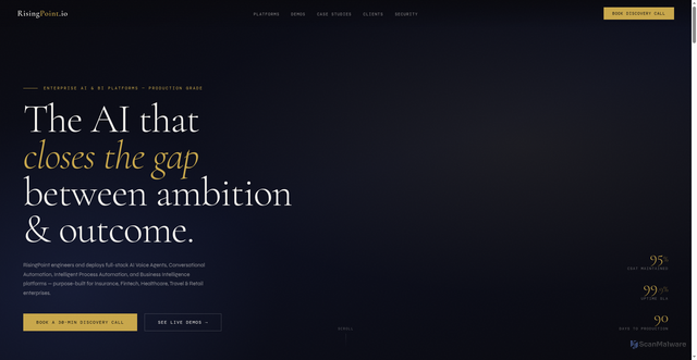 Security scan screenshot of https://risingpoint-atptrfggmq.edgeone.app/