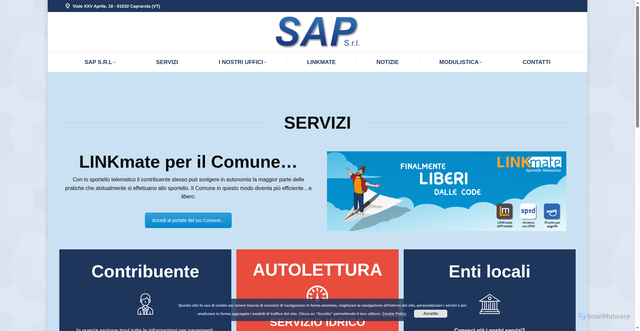 Security scan screenshot of https://www.saptributi.it/
