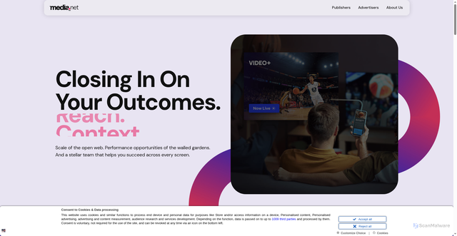 Security scan screenshot of https://media.net