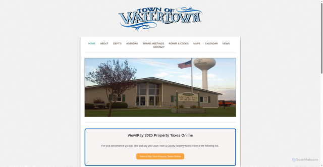 Security scan screenshot of https://townofwatertownny.gov/